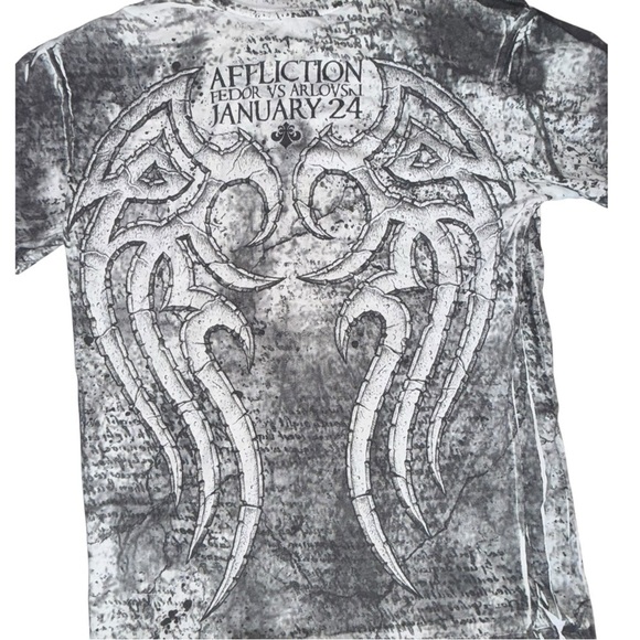 Y2K ▶️ Affliction ◀️ Day of Reckoning MMA T Shirt Large - Picture 10 of 11